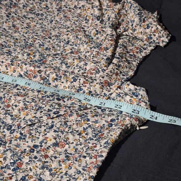 Madewell Shirt Women's 18 Lightweight Flutter Sleeve Floral Cottagecore Prairie - Picture 7 of 9